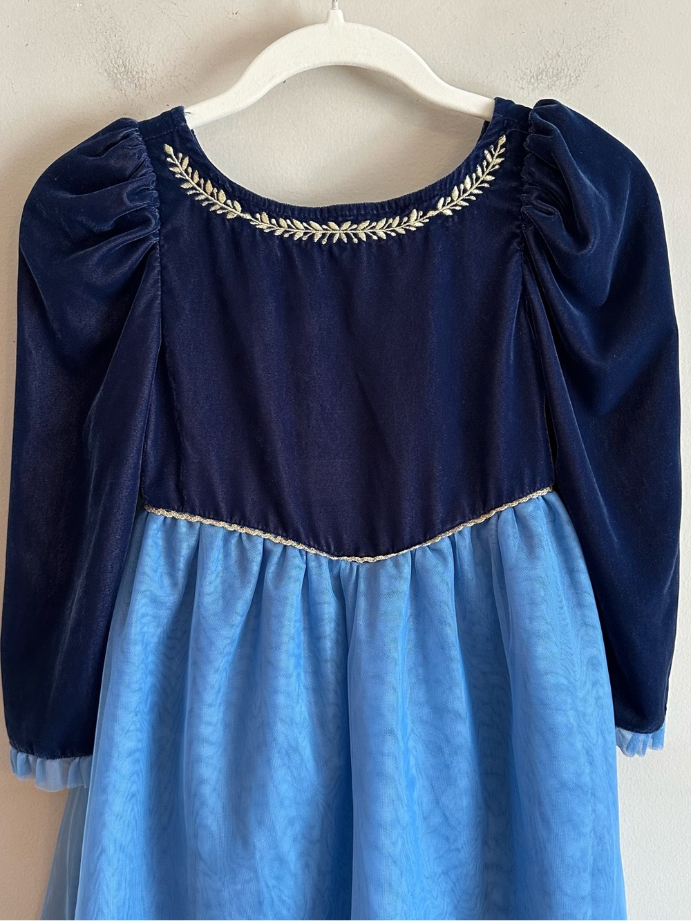 Disney Janie And Jack Girls Frozen Velvet Tulle Dress Anna Elsa Princess - Picture 2 of 13